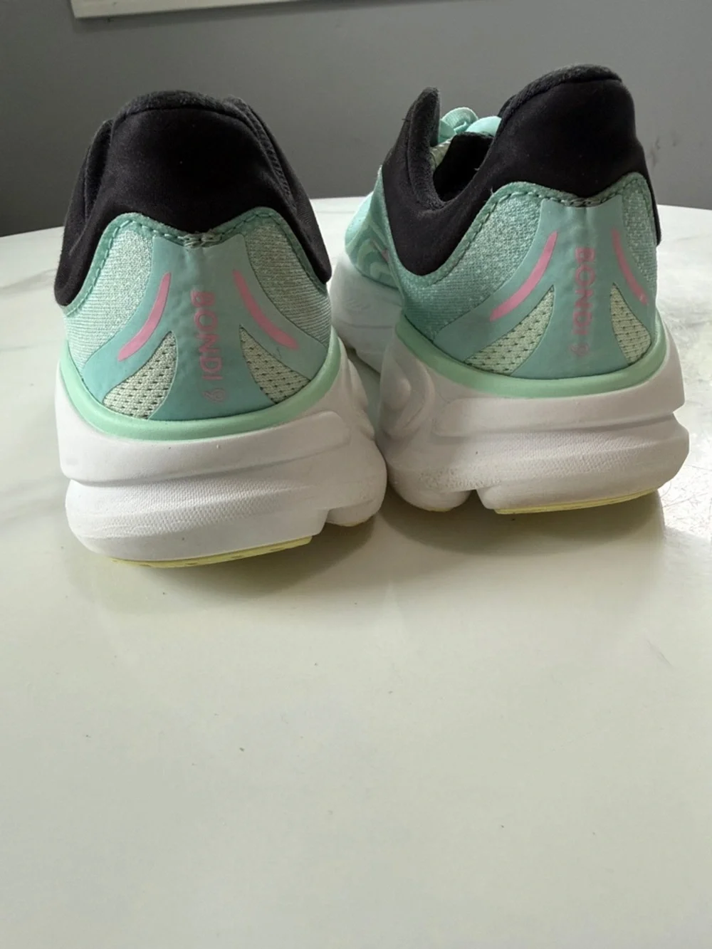 Hoka Women's Mint and Pink Road-Running Sneakers